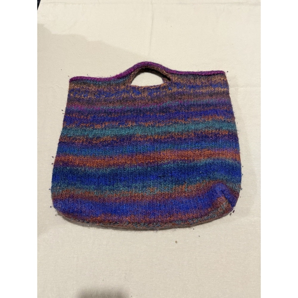 Handmade‎ Crochet Boho Hippie Beach Festival Multi Color Purse